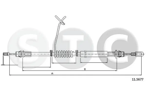 Handler.Part Cable, parking brake STC T481866 1