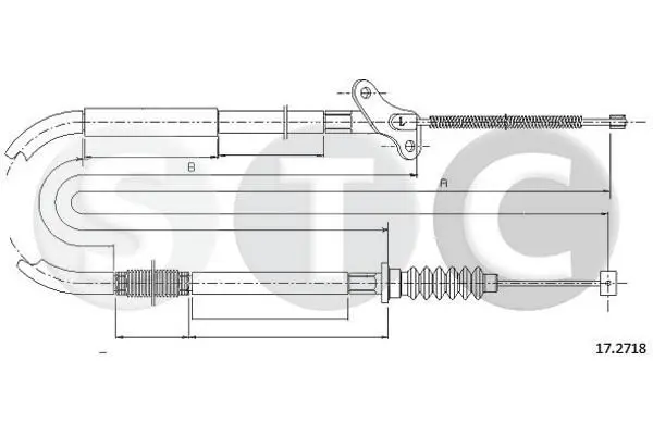 Handler.Part Cable, parking brake STC T482018 1