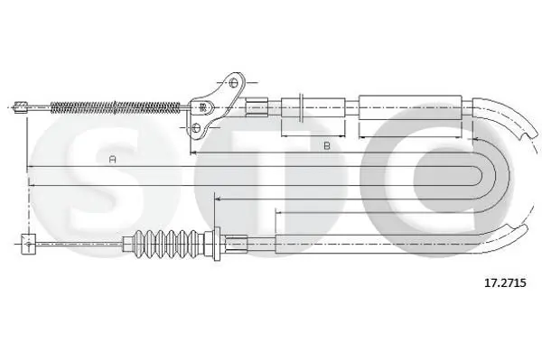 Handler.Part Cable, parking brake STC T482019 1