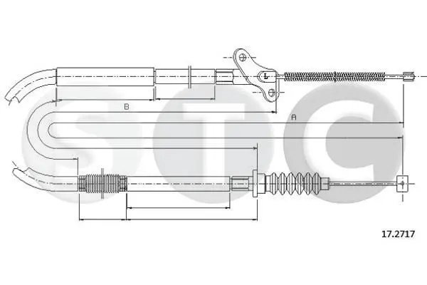 Handler.Part Cable, parking brake STC T482020 1