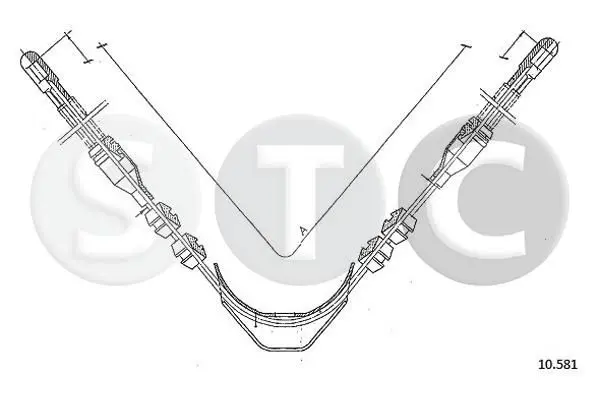 Handler.Part Cable, parking brake STC T482452 1