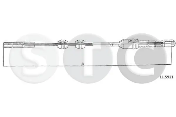 Handler.Part Cable, parking brake STC T482495 1