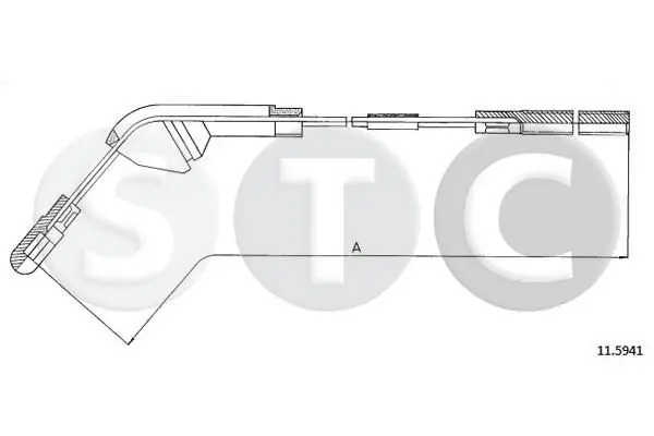 Handler.Part Cable, parking brake STC T482501 1