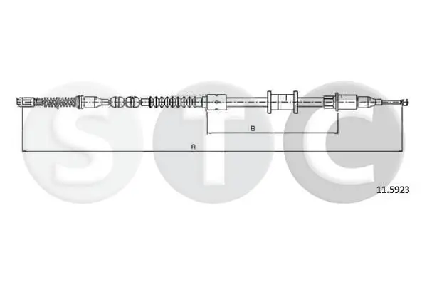 Handler.Part Cable, parking brake STC T482517 1