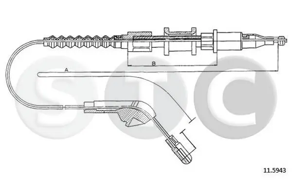 Handler.Part Cable, parking brake STC T482518 1