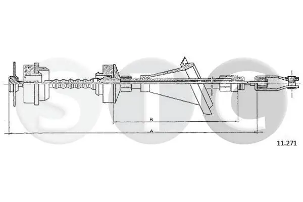 Handler.Part Clutch cable STC T482687 1