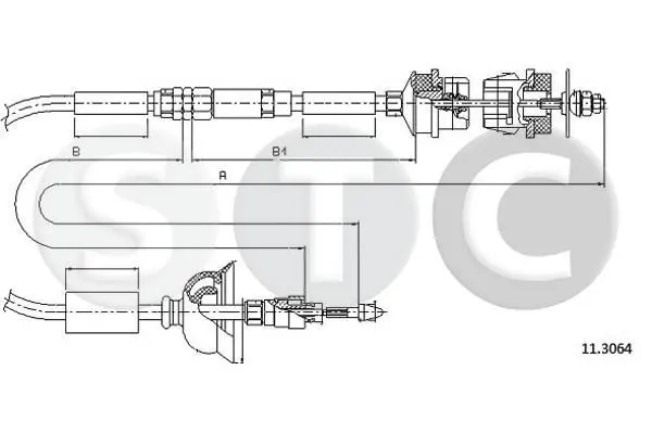 Handler.Part Clutch cable STC T482708 1