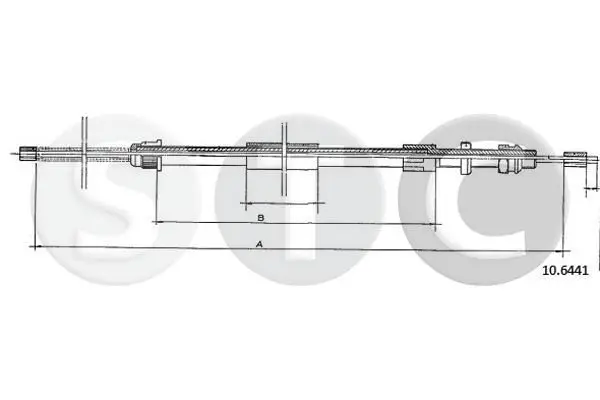 Handler.Part Cable, parking brake STC T482798 1