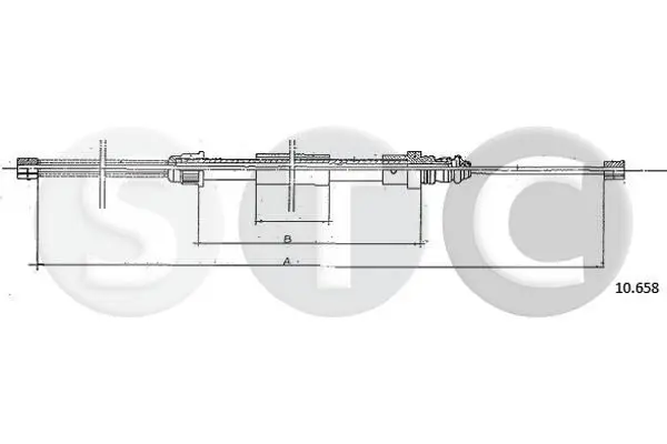 Handler.Part Cable, parking brake STC T482999 1