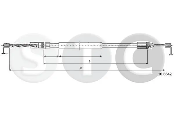 Handler.Part Cable, parking brake STC T483073 1