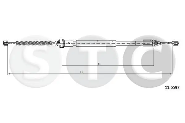 Handler.Part Cable, parking brake STC T483081 1