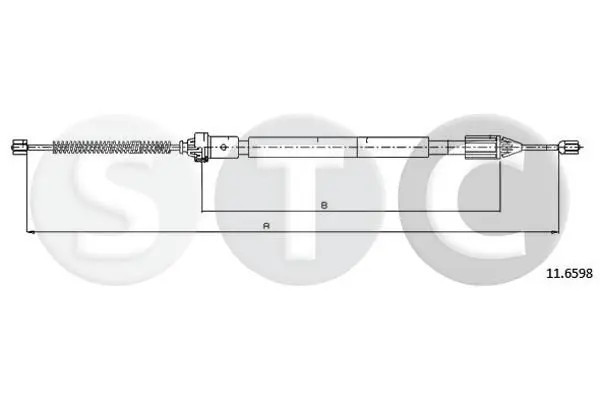 Handler.Part Cable, parking brake STC T483082 1