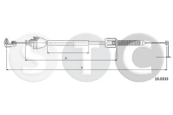 Handler.Part Accelerator cable STC T483190 1