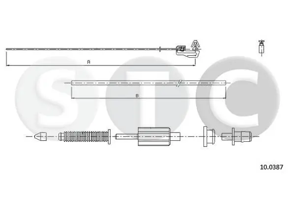 Handler.Part Accelerator cable STC T483200 1