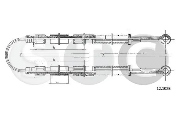 Handler.Part Cable, parking brake STC T483243 1