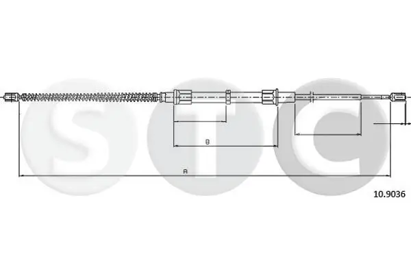 Handler.Part Cable, parking brake STC T483286 1