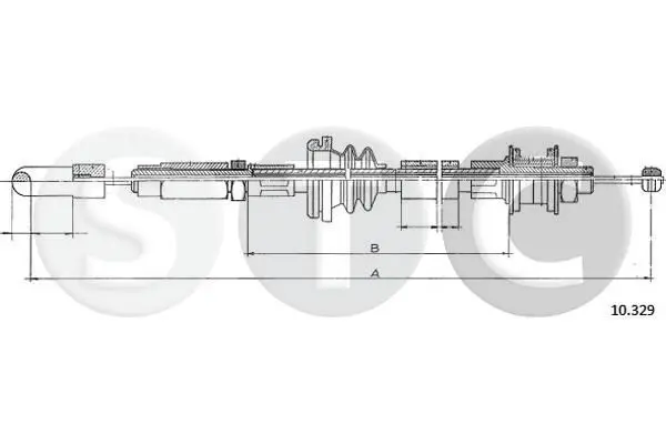 Handler.Part Clutch cable STC T483619 1