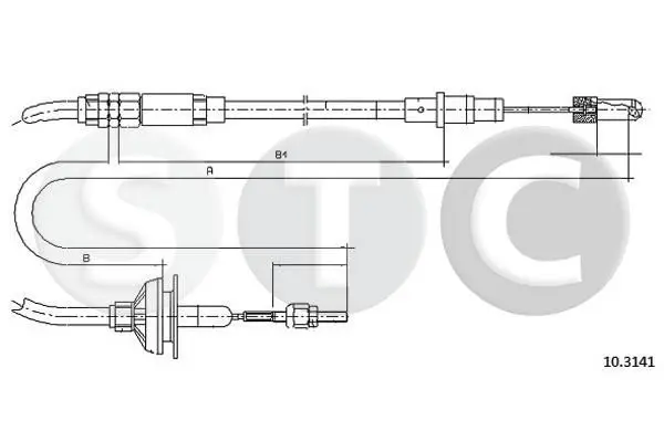 Handler.Part Clutch cable STC T483633 1