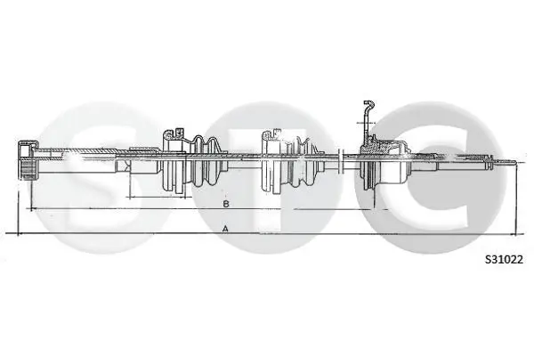 Handler.Part Tacho shaft STC T483661 1