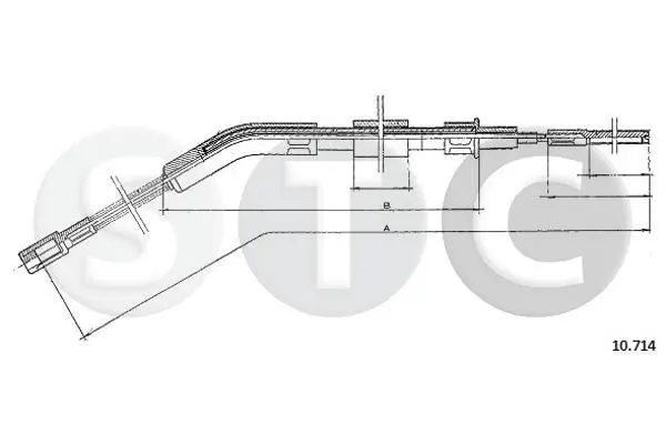 Handler.Part Cable, parking brake STC T483689 1