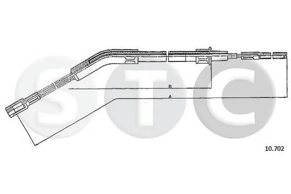 Handler.Part Cable, parking brake STC T483695 1