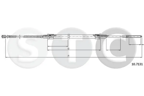 Handler.Part Cable, parking brake STC T483729 1