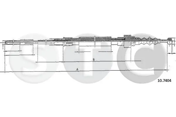 Handler.Part Cable, parking brake STC T483727 1