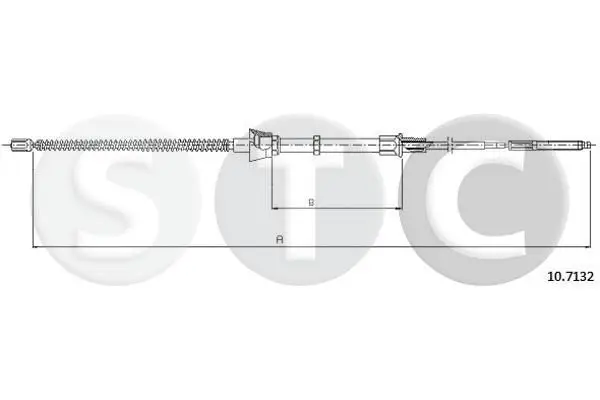 Handler.Part Cable, parking brake STC T483738 1