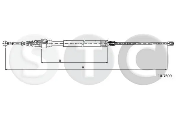 Handler.Part Cable, parking brake STC T483741 1