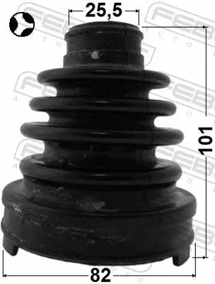 Handler.Part Bellow, driveshaft FEBEST 0115GSU35LHT 2