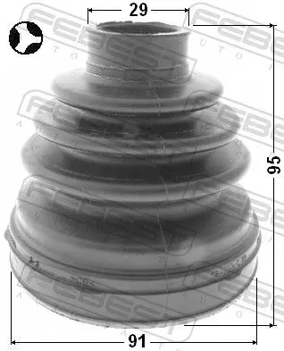 Handler.Part Bellow, driveshaft FEBEST 0115KUN26T 2