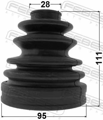 Handler.Part Bellow set, drive shaft FEBEST 0117KDN165 2