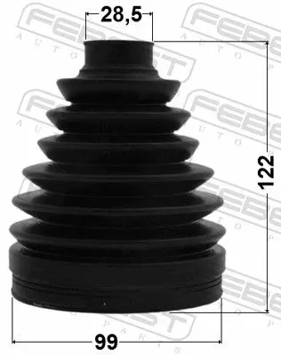 Handler.Part Bellow, driveshaft FEBEST 0117PGSL20 2