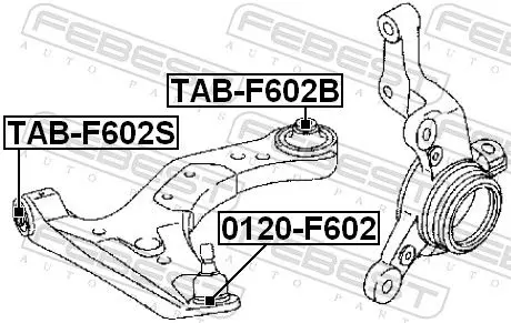 Handler.Part Ball joint FEBEST 0120F602 2