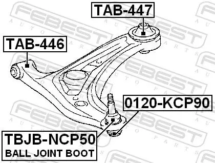 Handler.Part Ball joint FEBEST 0120KCP90 2