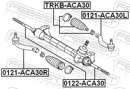 Handler.Part Tie rod end FEBEST 0121ACA30L 2