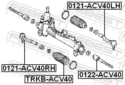 Handler.Part Tie rod end FEBEST 0121ACV40LH 2