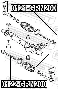 Handler.Part Tie rod end FEBEST 0121GRN280 2