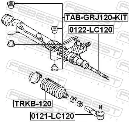 Handler.Part Tie rod end FEBEST 0121LC120 2