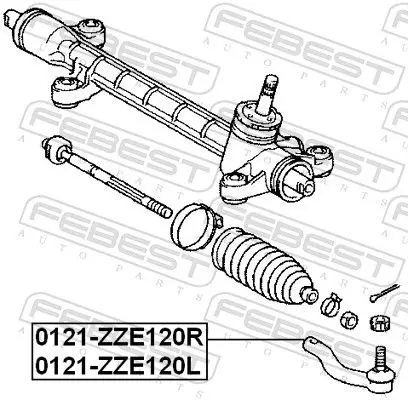 Handler.Part Tie rod end FEBEST 0121ZZE120R 2