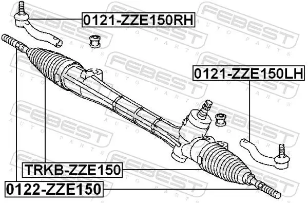 Handler.Part Tie rod end FEBEST 0121ZZE150LH 2