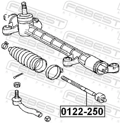 Handler.Part Tie rod axle joint FEBEST 0122250 2