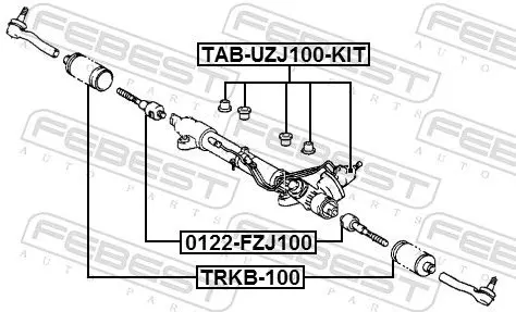 Handler.Part Tie rod axle joint FEBEST 0122FZJ100 2