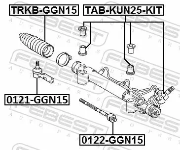 Handler.Part Tie rod axle joint FEBEST 0122GGN15 2