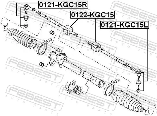 Handler.Part Tie rod axle joint FEBEST 0122KGC15 2