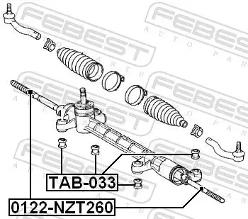 Handler.Part Tie rod axle joint FEBEST 0122NZT260 2