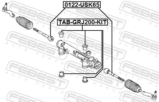 Handler.Part Tie rod axle joint FEBEST 0122USK65 2