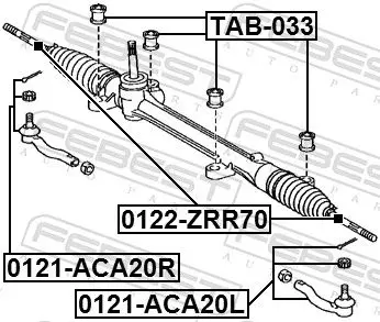 Handler.Part Tie rod axle joint FEBEST 0122ZRR70 2