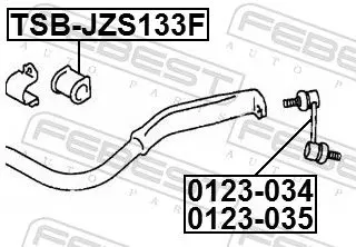 Handler.Part Rod/strut, stabiliser FEBEST 0123034 2