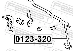 Handler.Part Rod/strut, stabiliser FEBEST 0123320 2